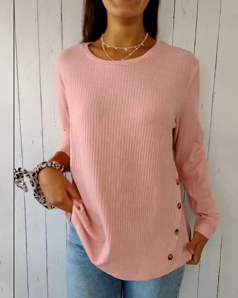 Strahlend Blau-Grau-Rosa Kaschmir Pullover