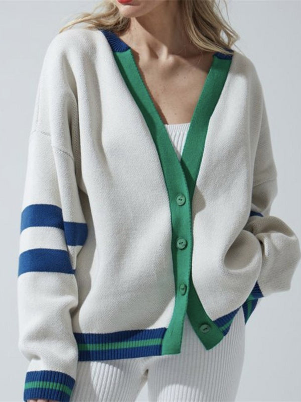 Schicker, lässiger Color-Block-Cardigan