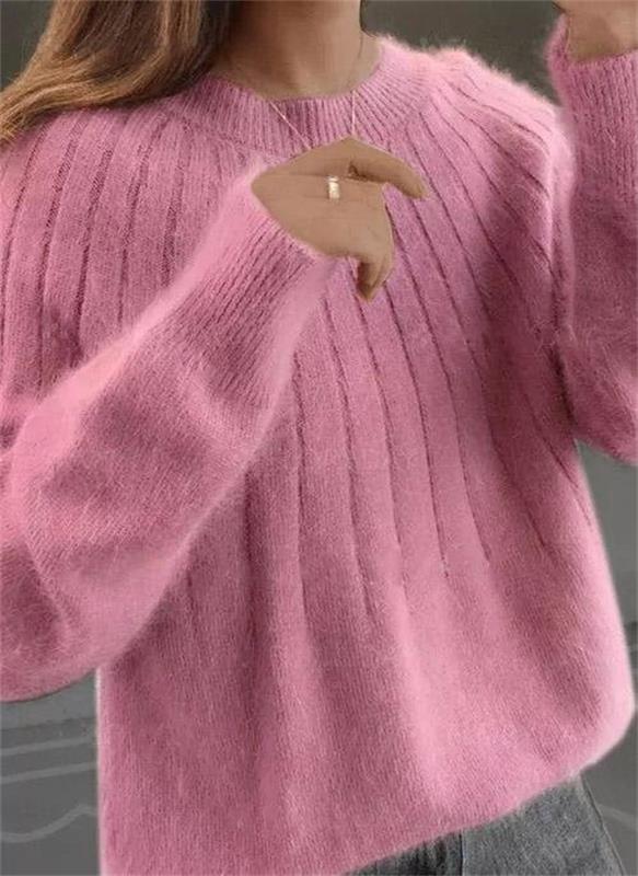 Kim | Flauschiger Kaschmir-Strickpullover