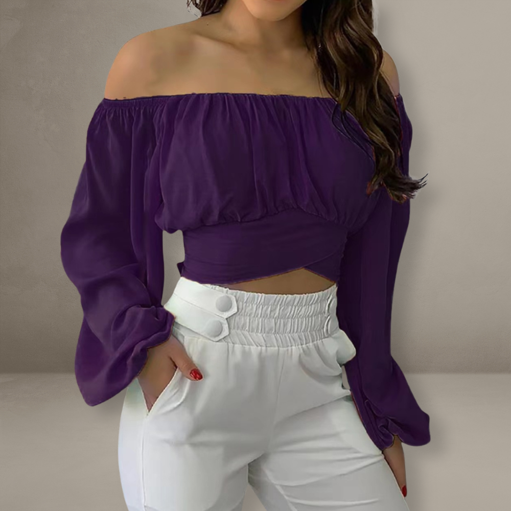 Marlyn - Weiße Off-Shoulder-Top