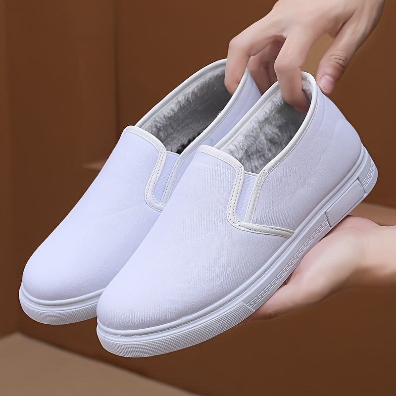 Weiße Orthopädische Gefütterte Slip-ons - Jasper