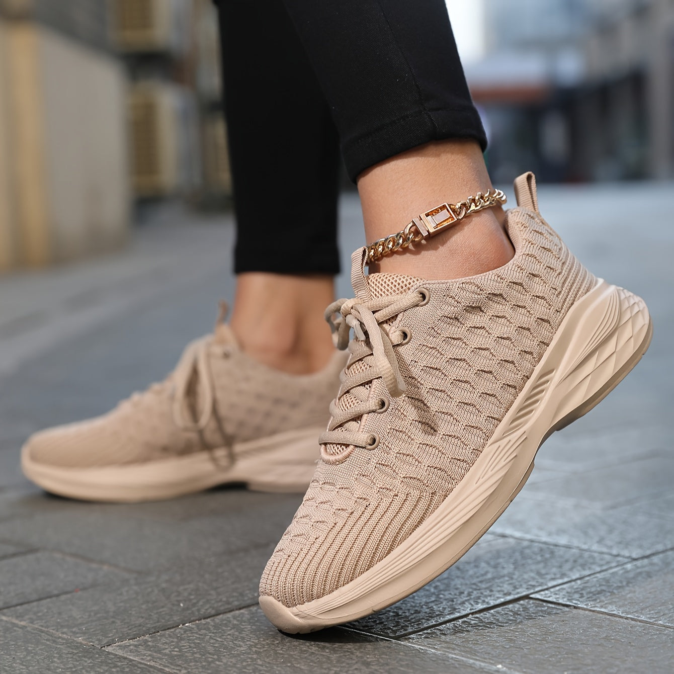 Khaki Orthopädische Sneaker - Lara