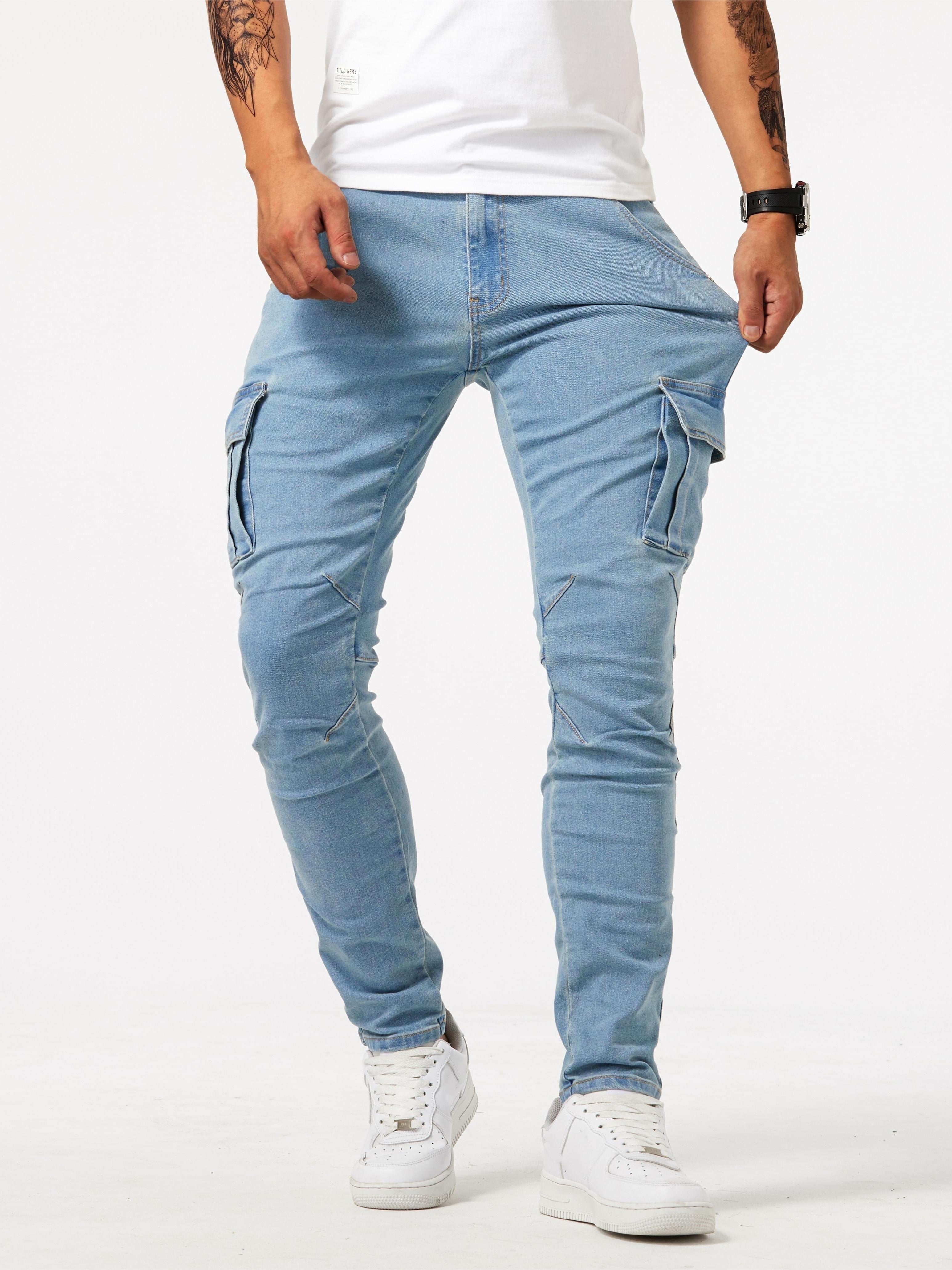 Dunkelgraue Cargo Jeans - Liam