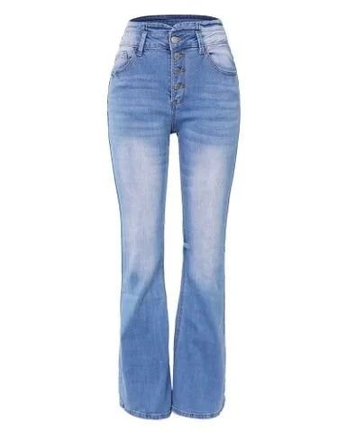 Veronna | Neue Jeanshose mit hoher Taille lässige Denim-Hose für Frauen