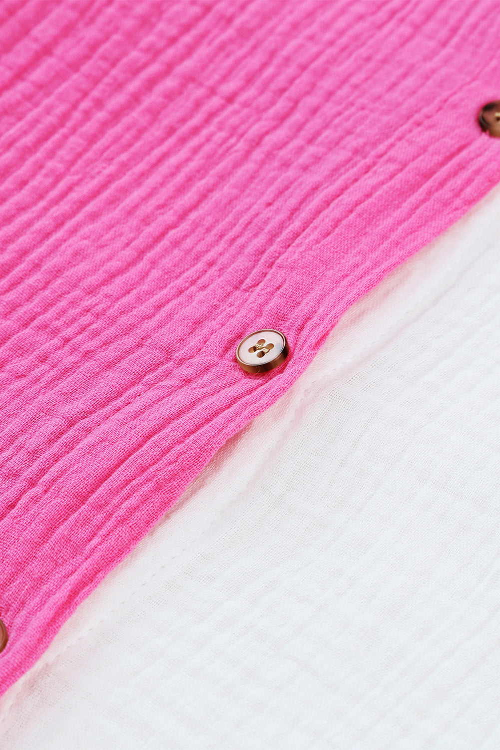 Pinkes Poloshirt mit Kragen und Colorblock-Design Für Frauen