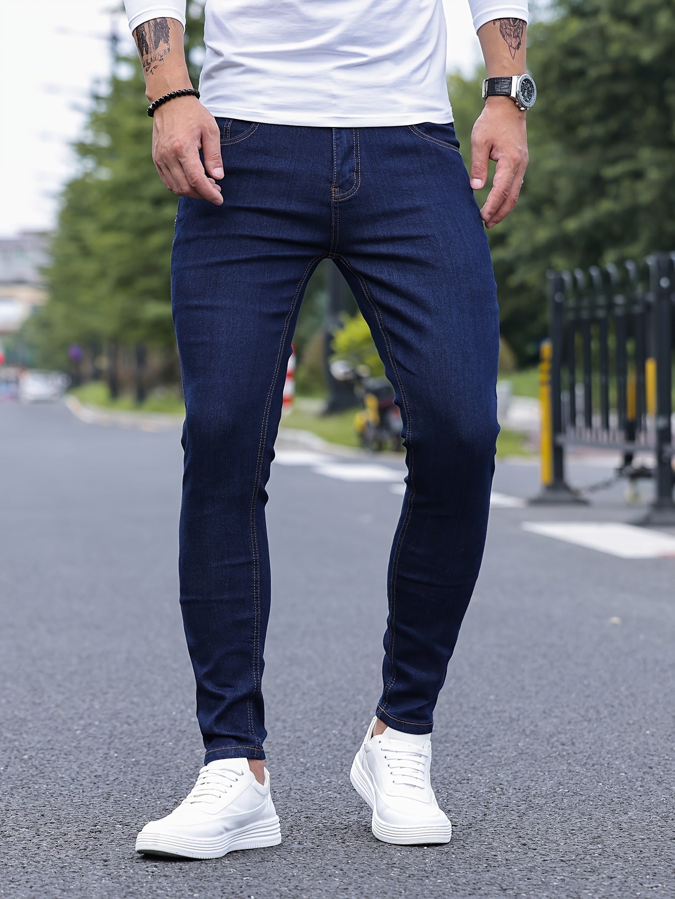 Weiße Slim Fit Jeans - Max