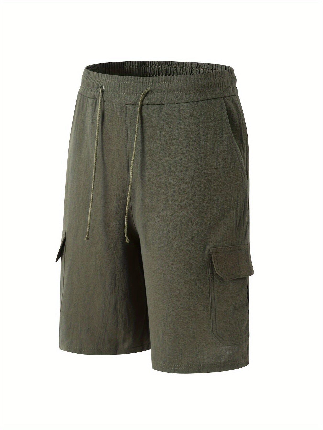 Khaki Leinen Cargo Shorts - Tom