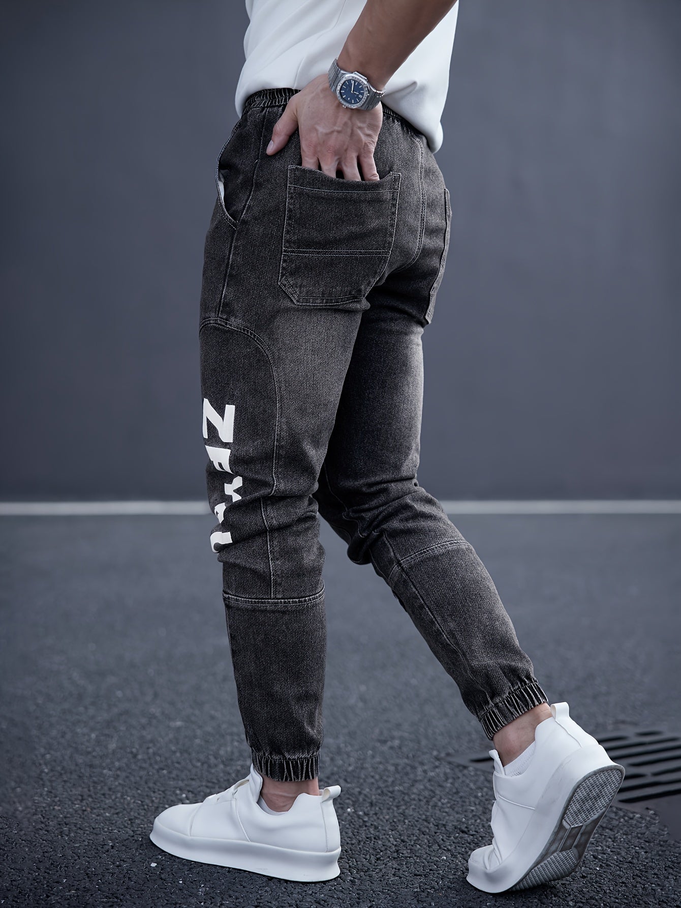 Schwarze Tapered Jeans - Jeroen