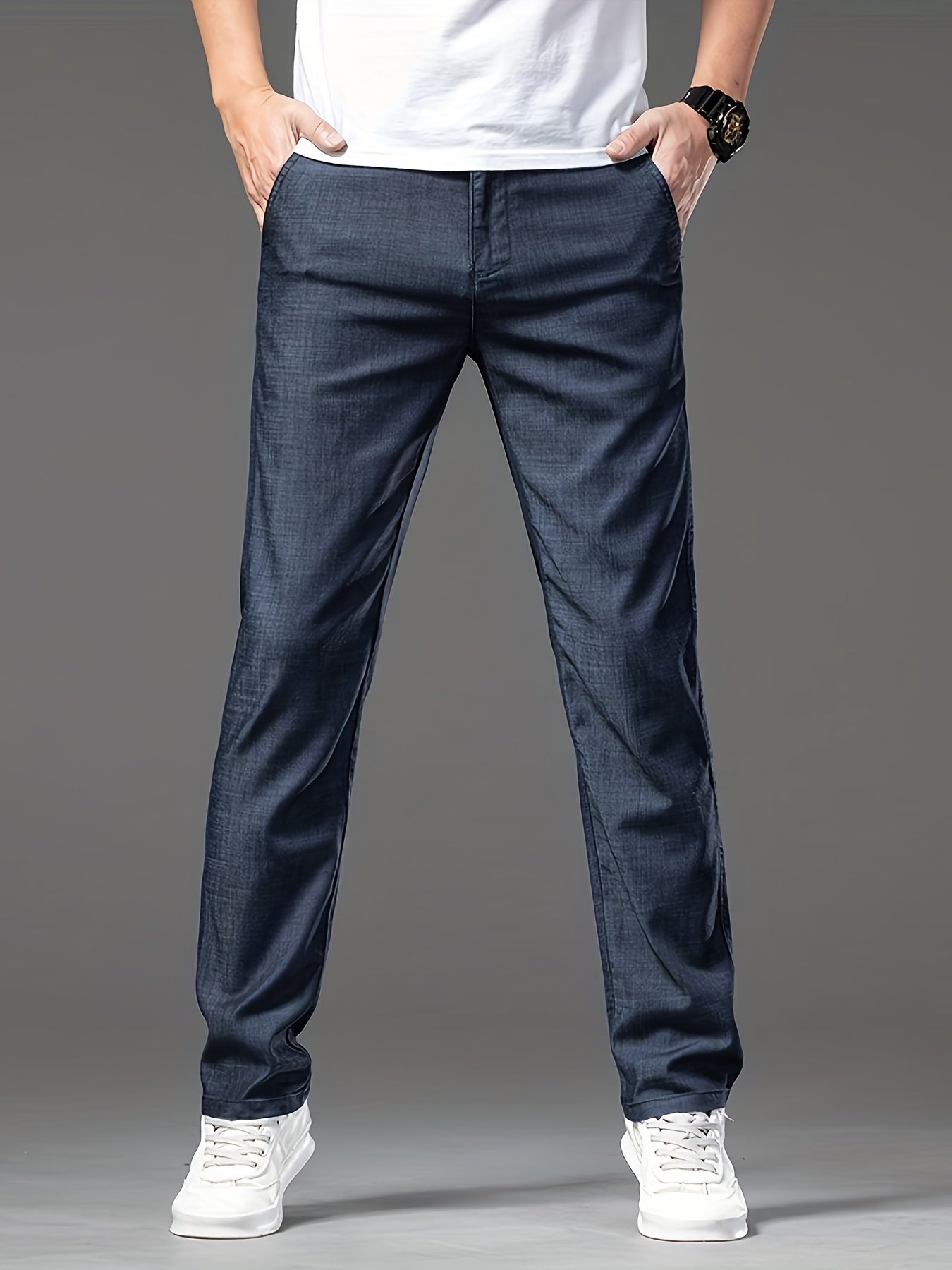 Dunkelblaue Casual-Hose - Tom