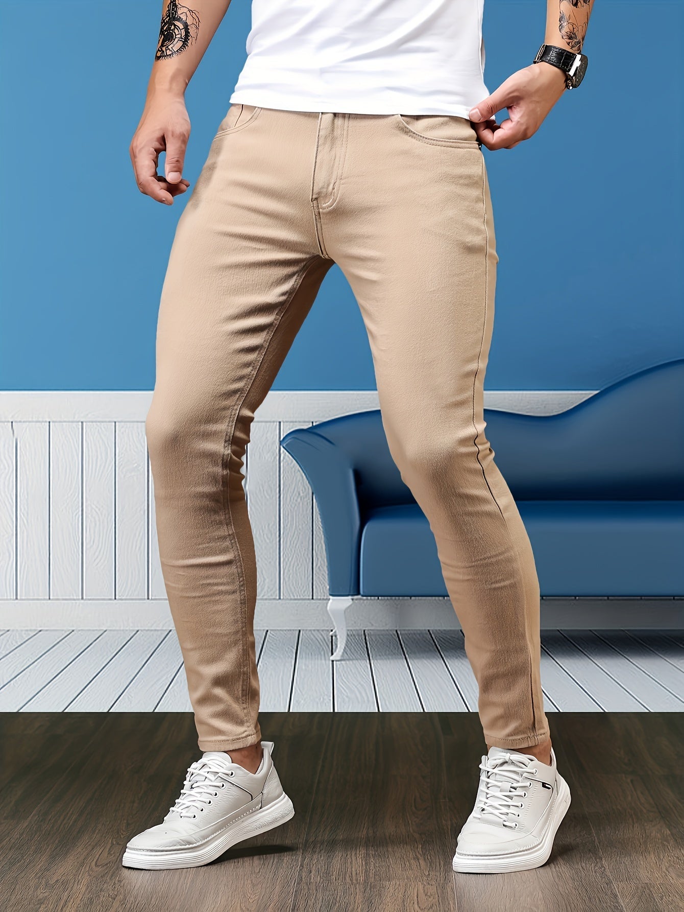 Weiße Slim Fit Jeans - Max