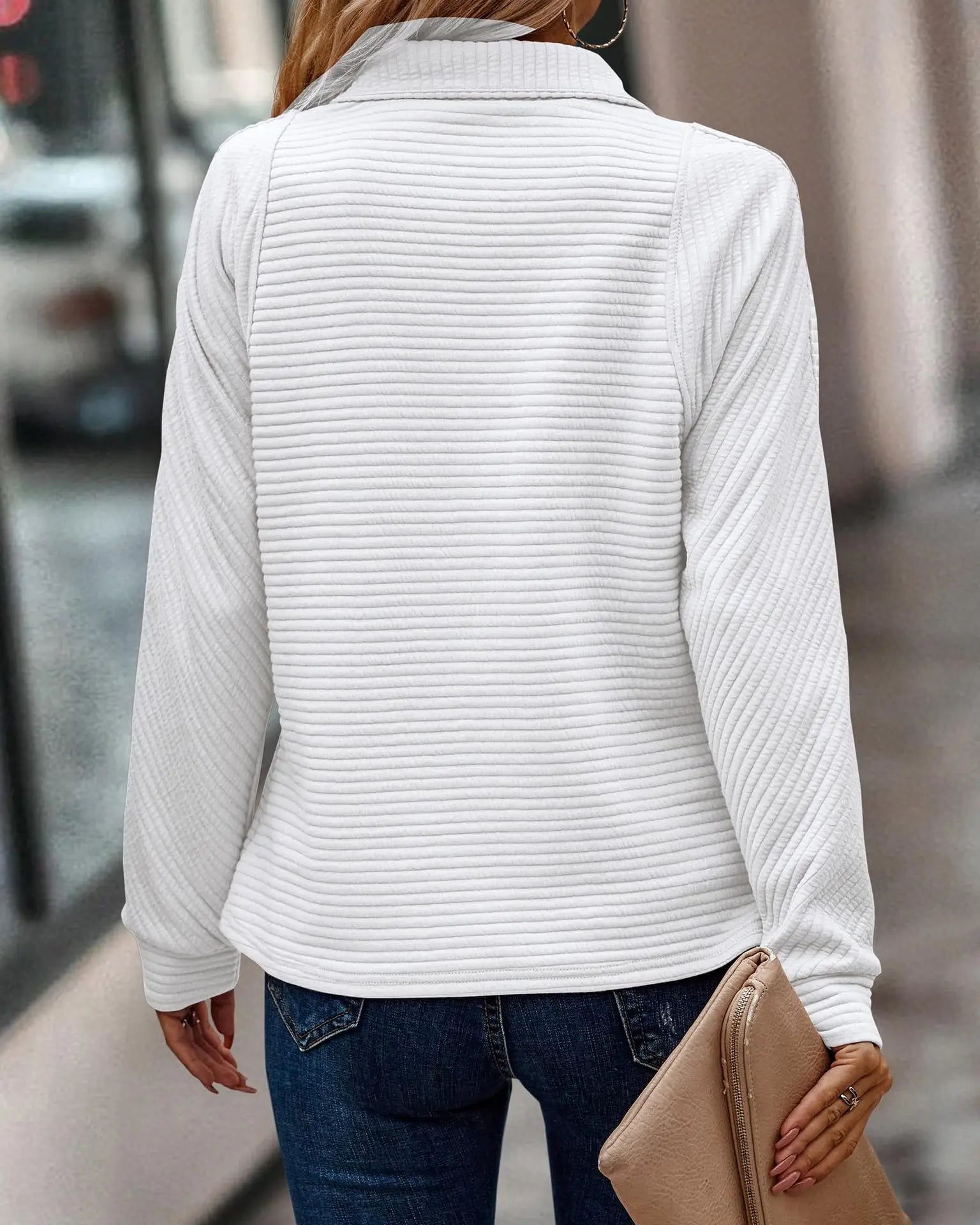 Stylischer Pullover mit Reißverschluss für Damen