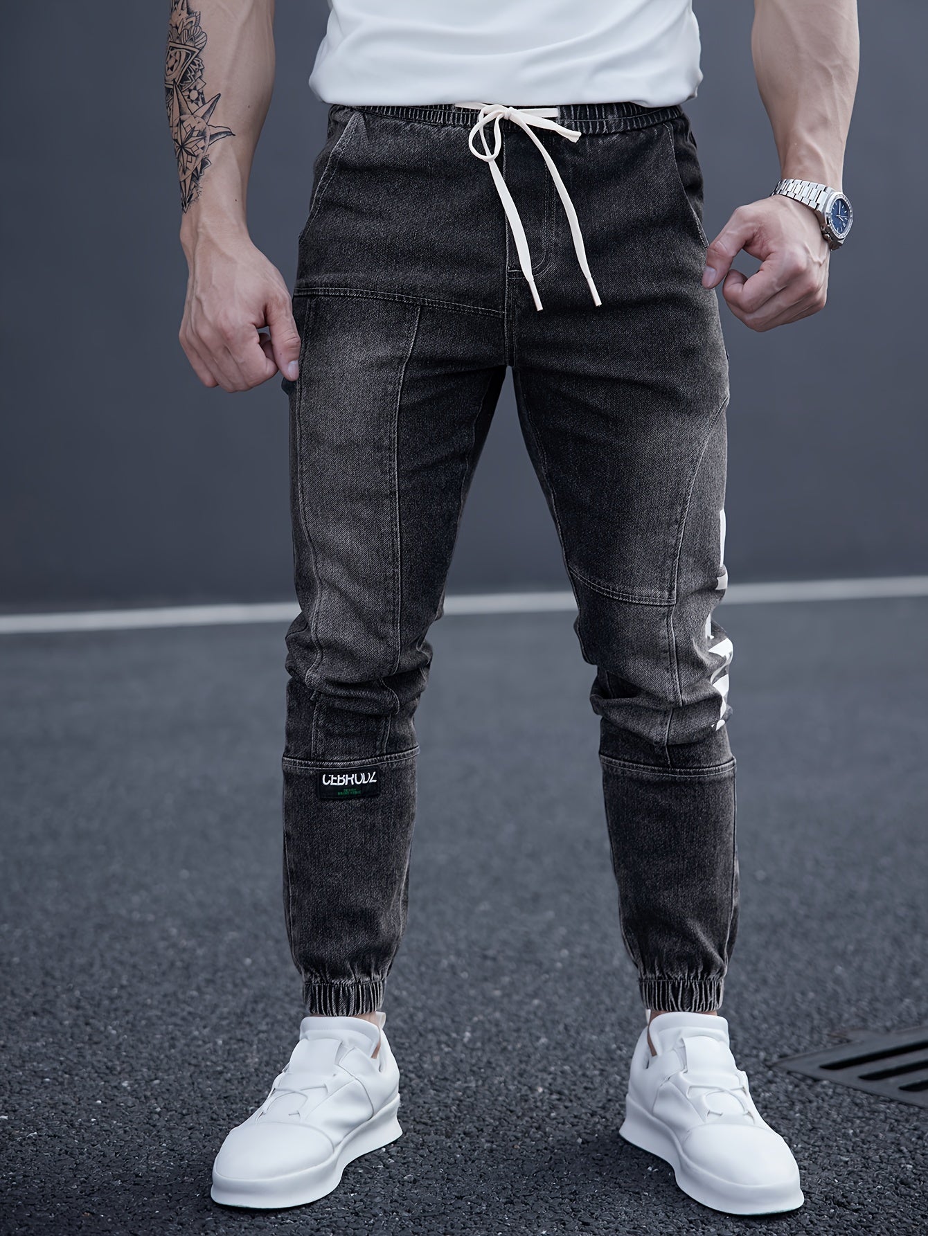 Schwarze Tapered Jeans - Jeroen