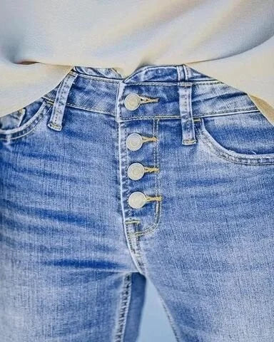 Veronna | Neue Jeanshose mit hoher Taille lässige Denim-Hose für Frauen