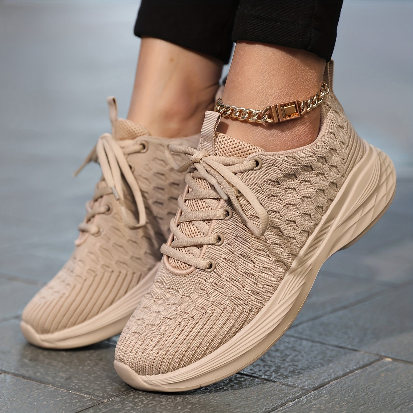 Khaki Orthopädische Sneaker - Lara