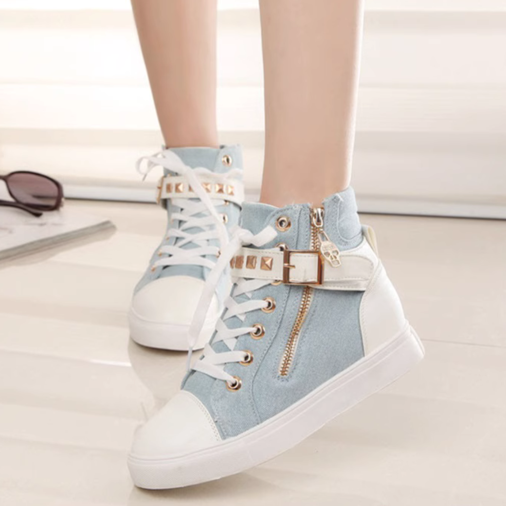 Mila | Blumenprint High-Top-Sneaker