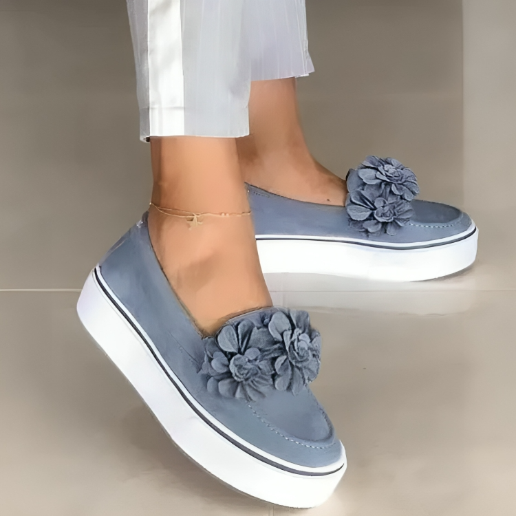 Emma's Graue orthopädische Slip-On-Schuhe für Damen