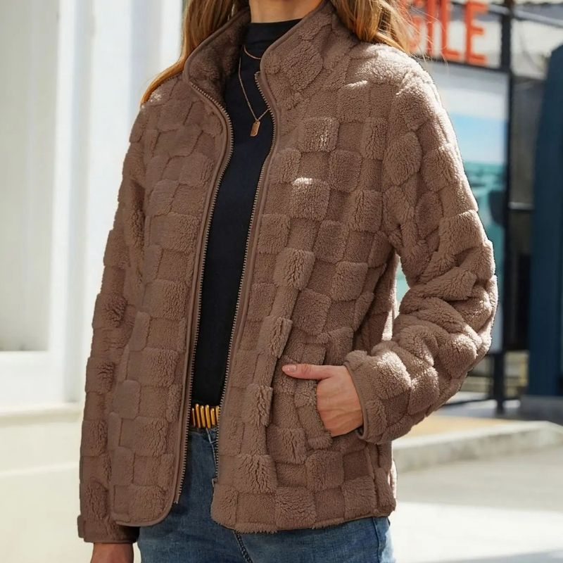 Superweiche Kurze Fleecejacke Für Gemütlichen Winterstil Für Frauen