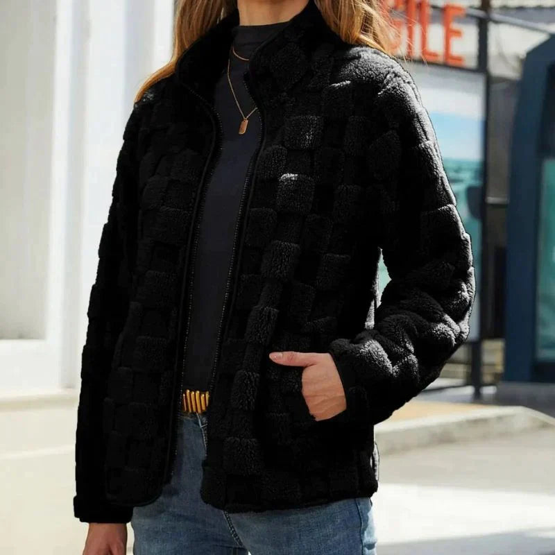 Superweiche Kurze Fleecejacke Für Gemütlichen Winterstil Für Frauen