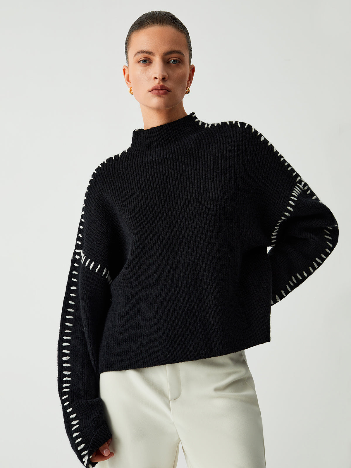 Stilvoller Oversized Pullover Für Mühelosen Chic Und Komfort Für Frauen