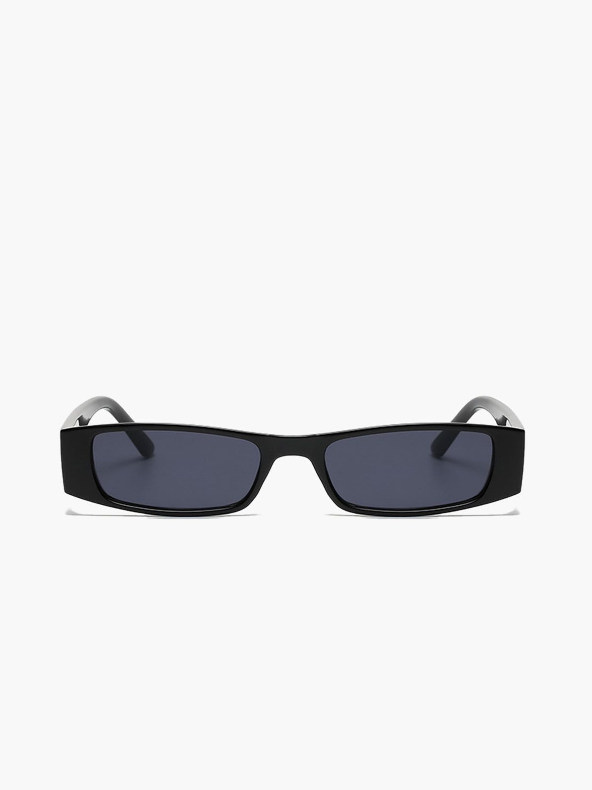 Schwarze Sonnenbrille mit quadratischem Gestell und schlankem Design Für Frauen