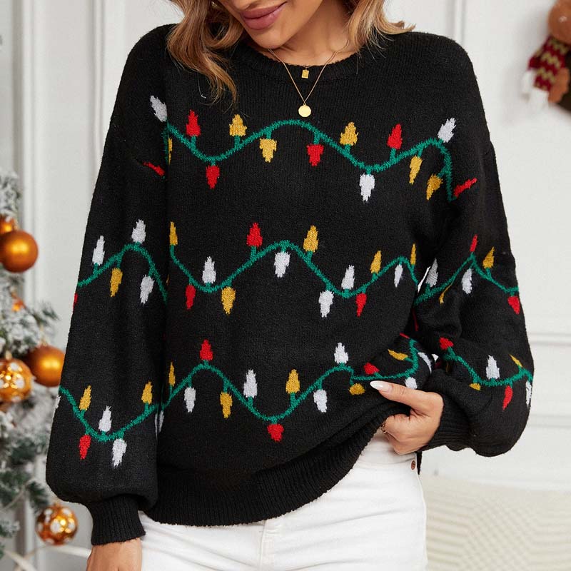 Lässiger Weihnachtlicher Strickpullover