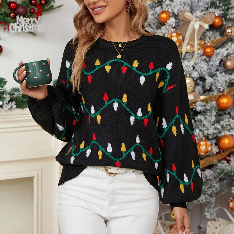 Lässiger Weihnachtlicher Strickpullover