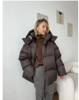 Kurze Jacke mit Kapuze für Damen