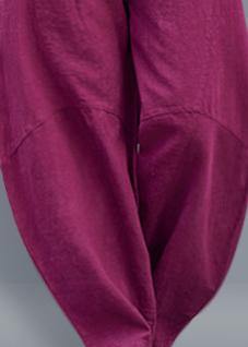 Seraphelle | Baumwolle Boho Arbeits Outfits burgundy lange Hose