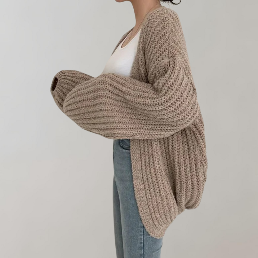 Stilvolle Damenstrickjacke mit langem Ärmel-Design Für Frauen