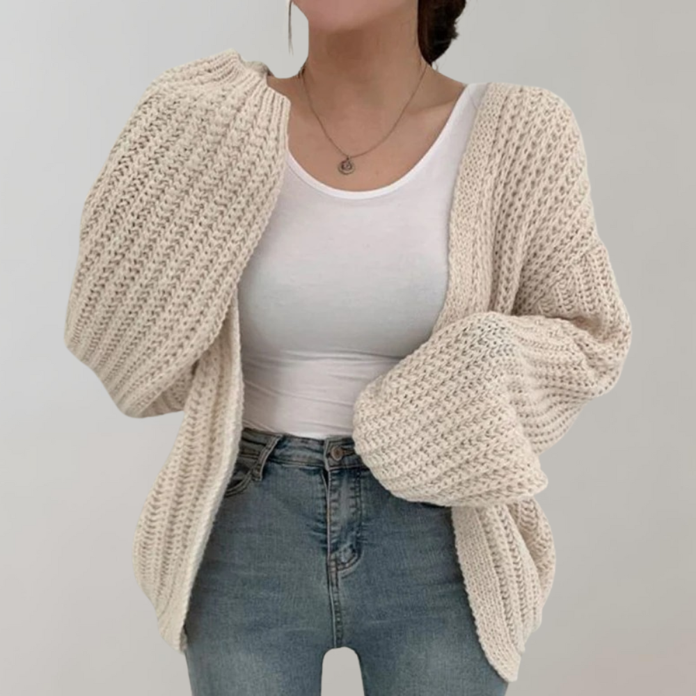 Stilvolle Damenstrickjacke mit langem Ärmel-Design Für Frauen