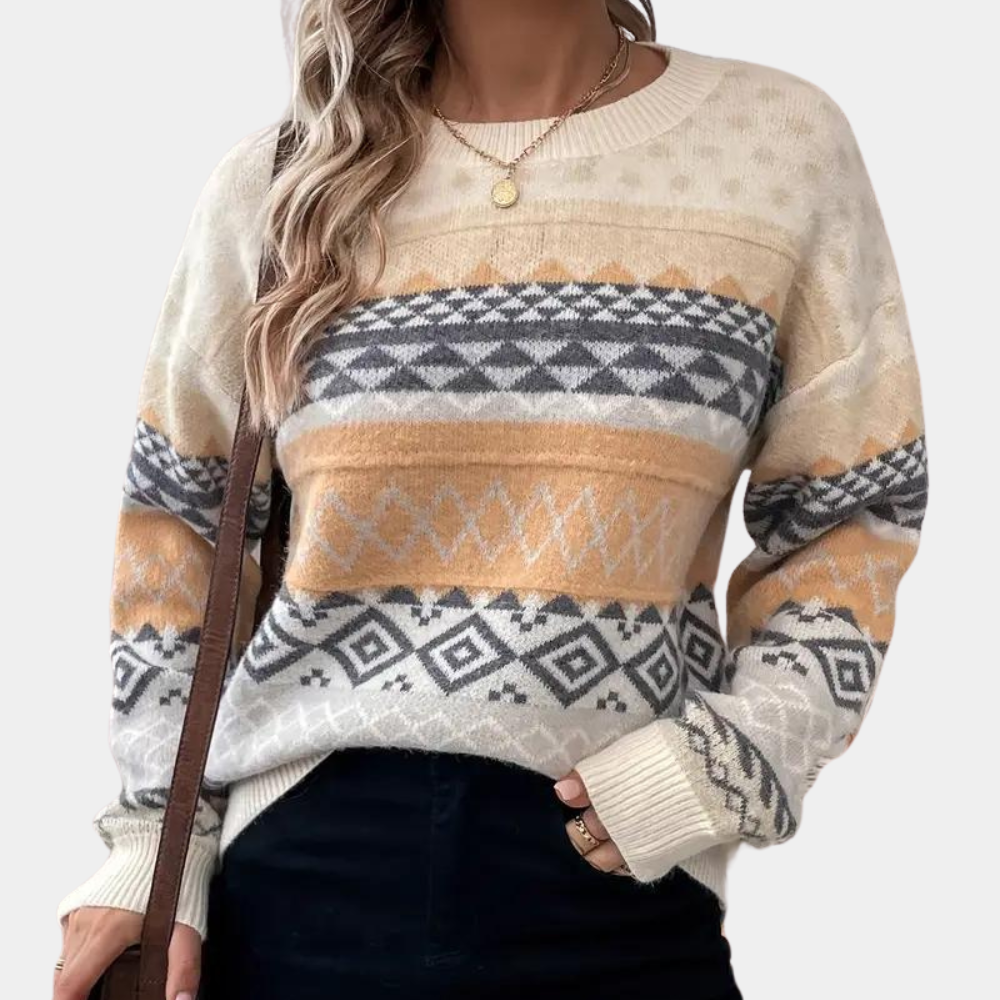 Stilvoller Strickpullover mit modernem Schnitt Für Frauen