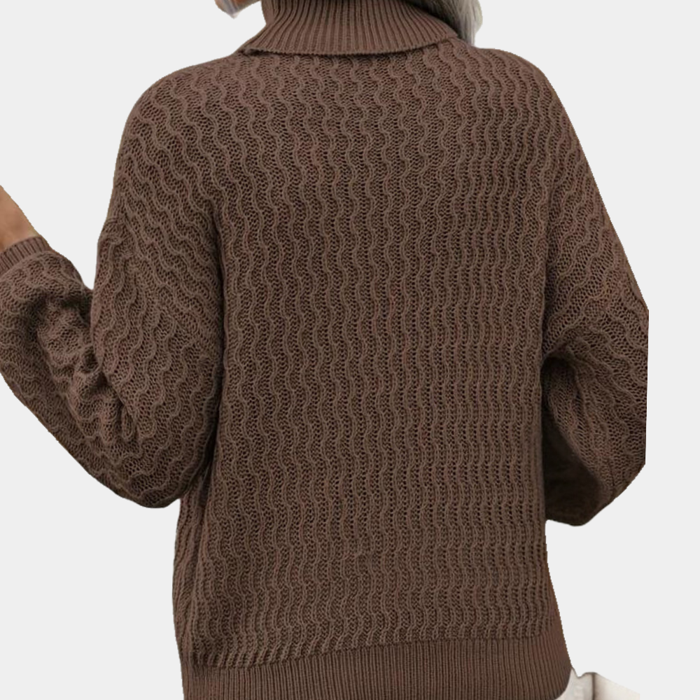 Stilvoller Rollkragenpullover mit modernem Schnitt Für Frauen