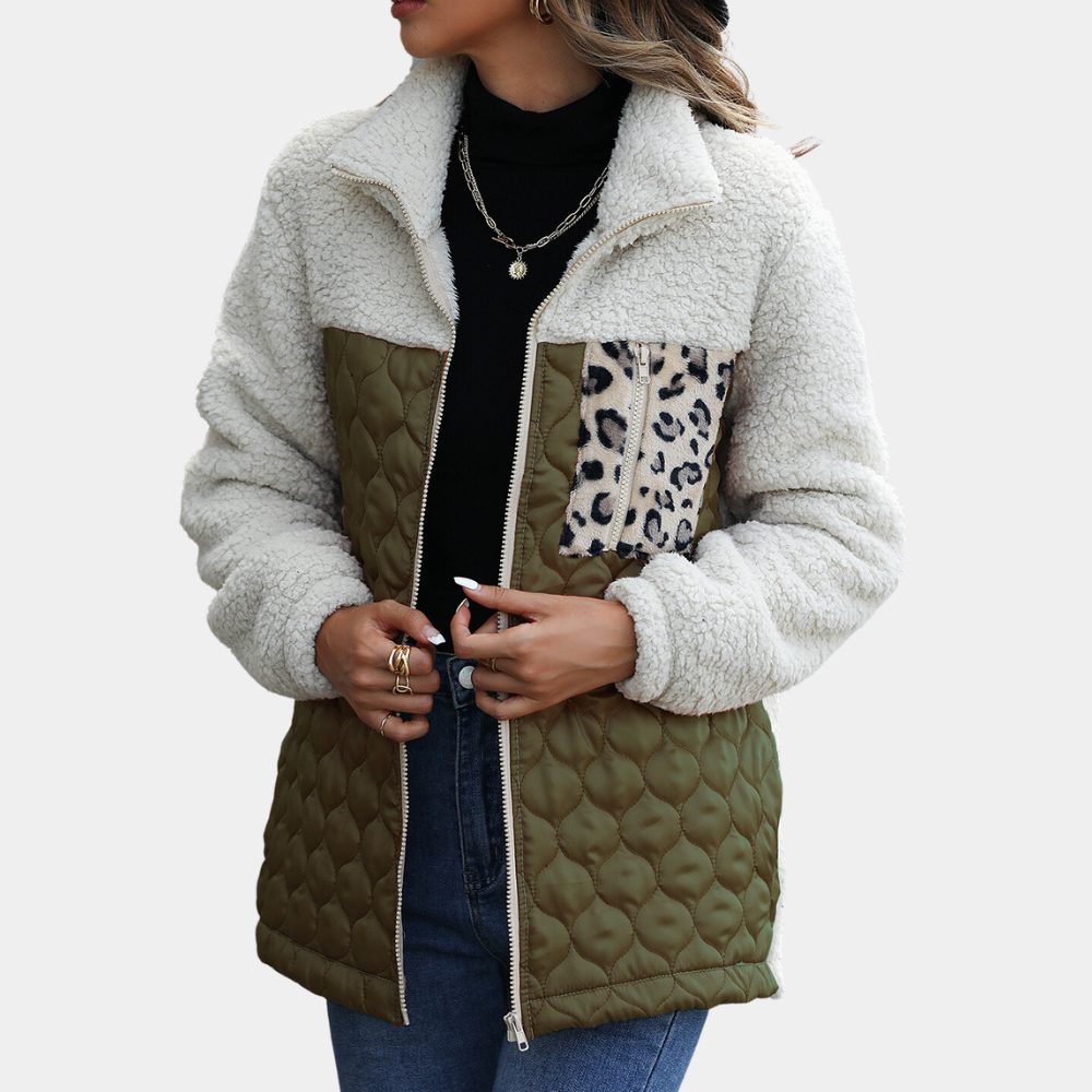 Elegante Plüschjacke Für Luxuriösen Winterkomfort Für Frauen