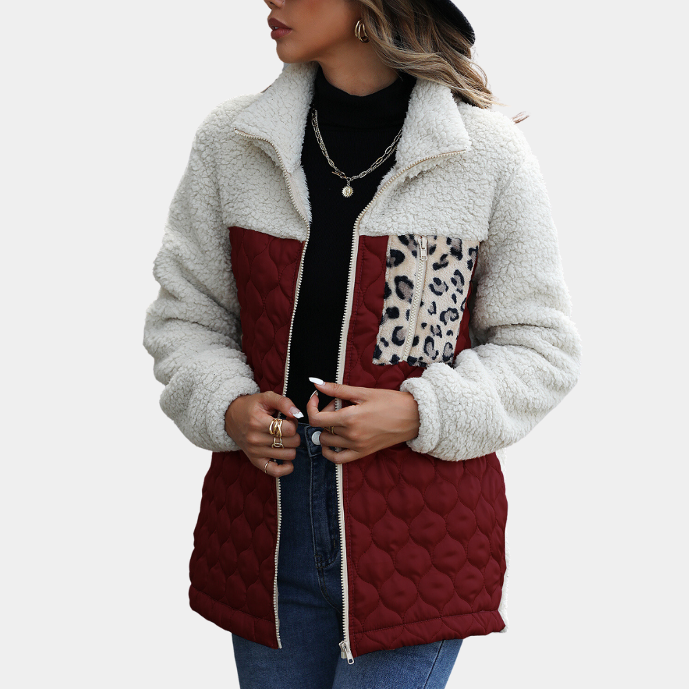 Elegante Plüschjacke Für Luxuriösen Winterkomfort Für Frauen