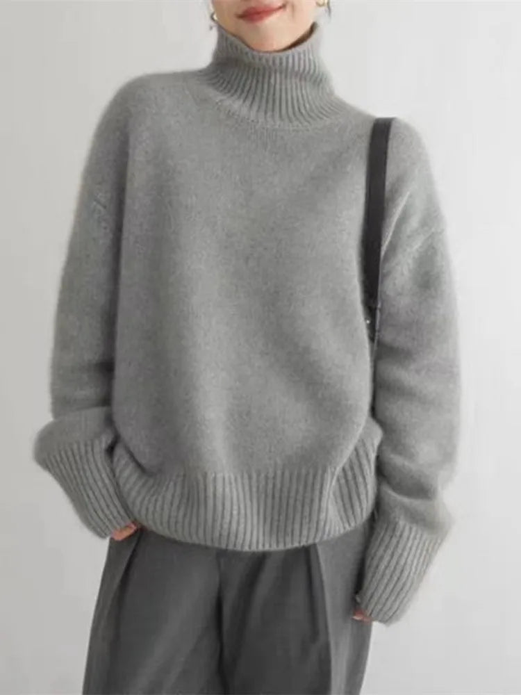 Eleganter Kaschmir-Rollkragenpullover