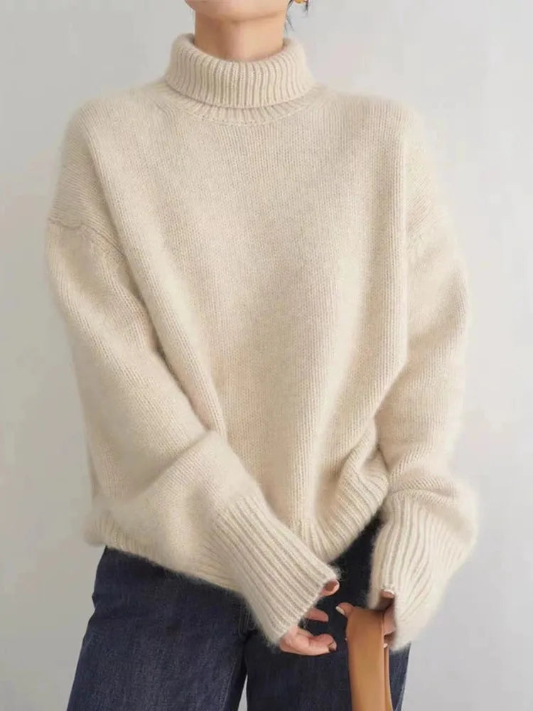 Eleganter Kaschmir-Rollkragenpullover