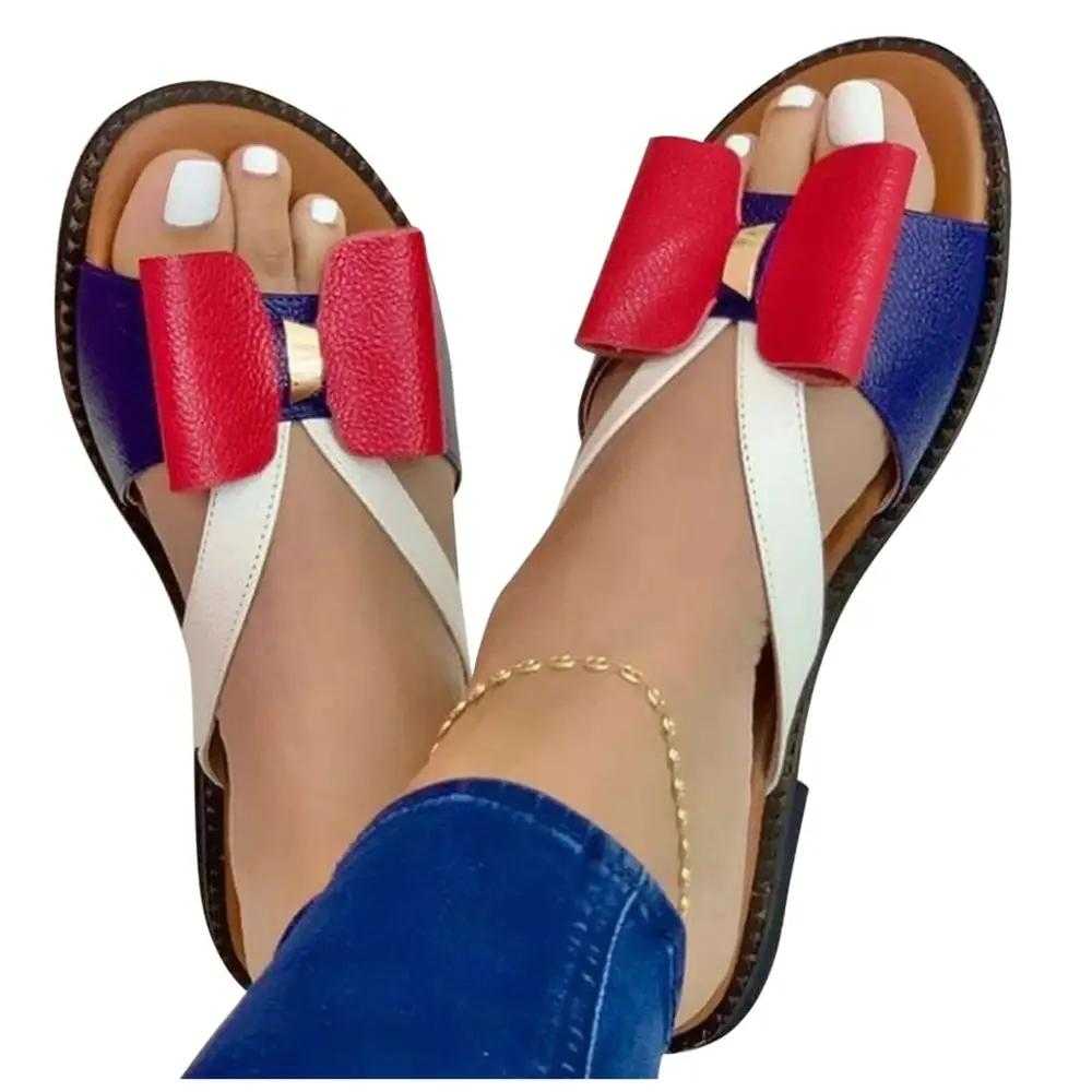 Stuttgart | Modern Niedlich Frauen Schmetterling-Knoten Casual Slip On Sandalen