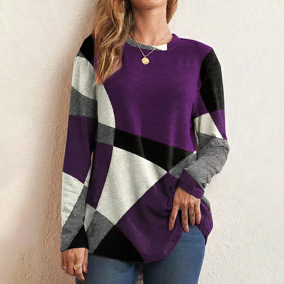 Colorblock Pullover Für Markanten Und Gemütlichen Stil Für Frauen