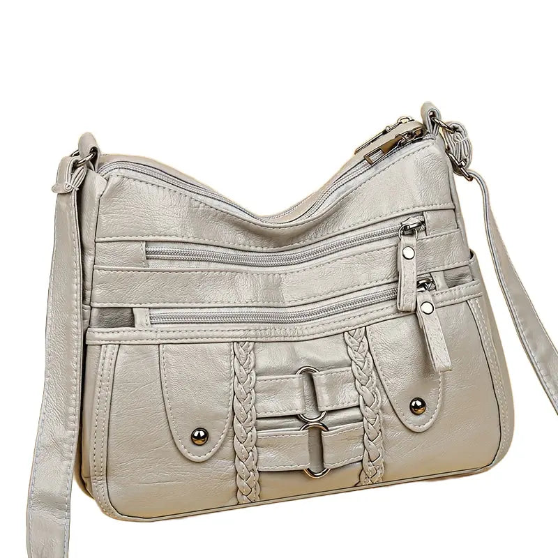 Ingrids Nietenakzentierte Umhängetasche | Diebstahlsichere Crossbody-Tasche