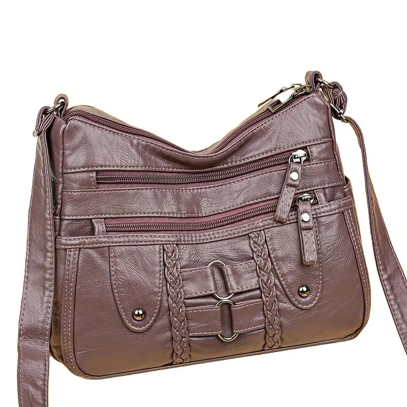 Ingrids Nietenakzentierte Umhängetasche | Diebstahlsichere Crossbody-Tasche