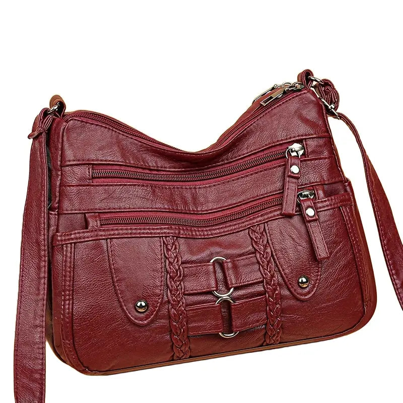 Ingrids Nietenakzentierte Umhängetasche | Diebstahlsichere Crossbody-Tasche