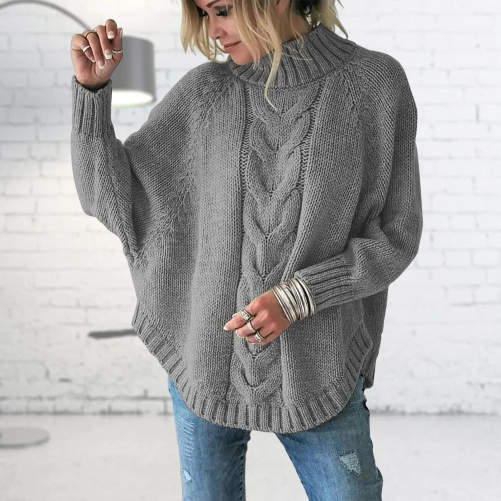 Tina | Rollkragenpullover Twisted Loose Sweater