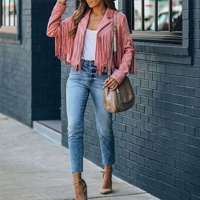 Cowgirl-jacke mit Spitzenbesatz für Damen