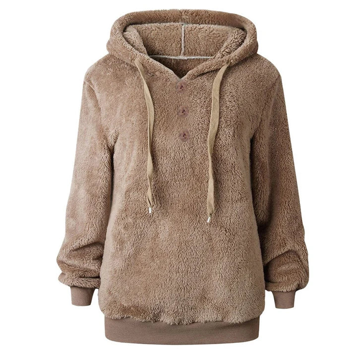 Gemütliches Fleece-Kapuzen-Sweatshirt Für Höchsten Winterkomfort Für Frauen