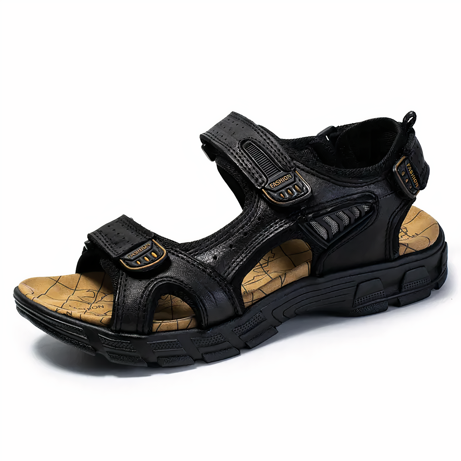 Schwarze Orthopädische Sandalen - Woody