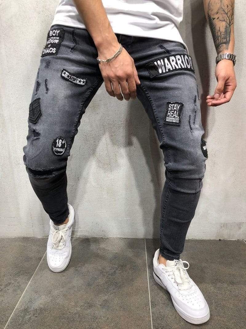 Dunkelgraue Warrior Jeans - Kai