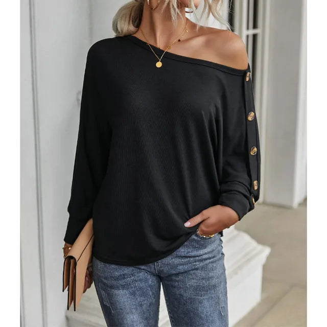 Schwarze Off-Shoulder Top - Mila