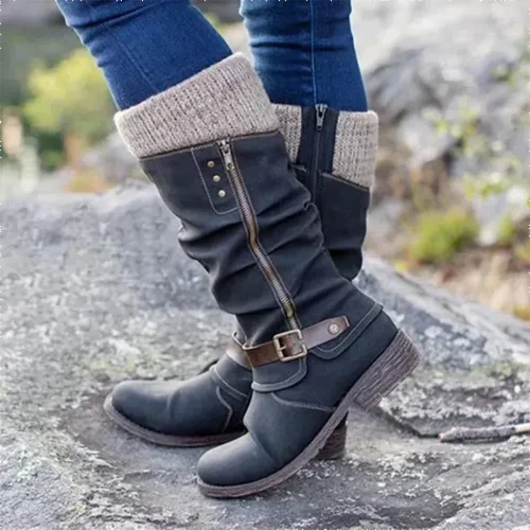 Joryanim | Damen Warme Winter Stiefel | Reißverschluss