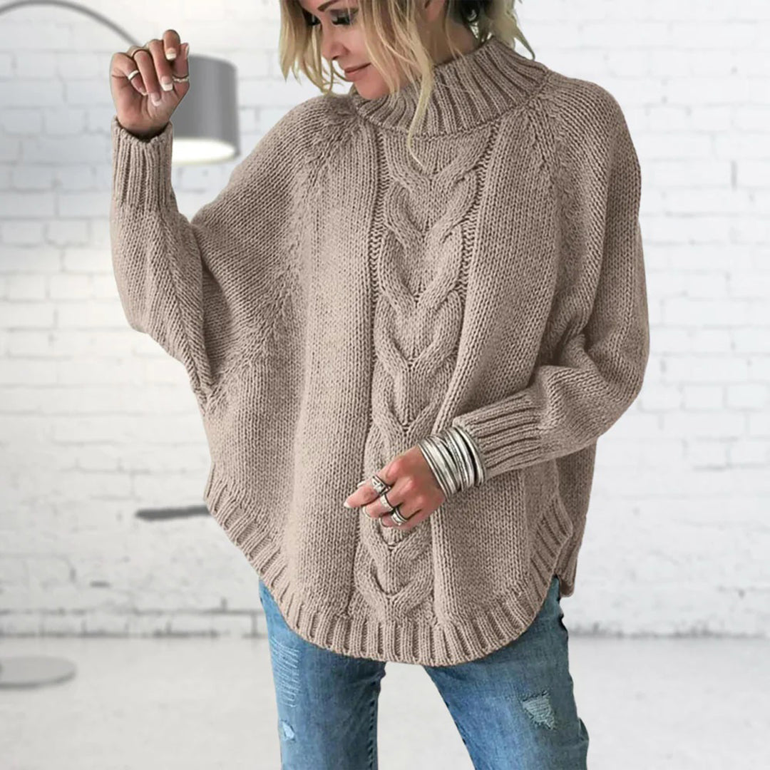 Tina | Rollkragenpullover Twisted Loose Sweater