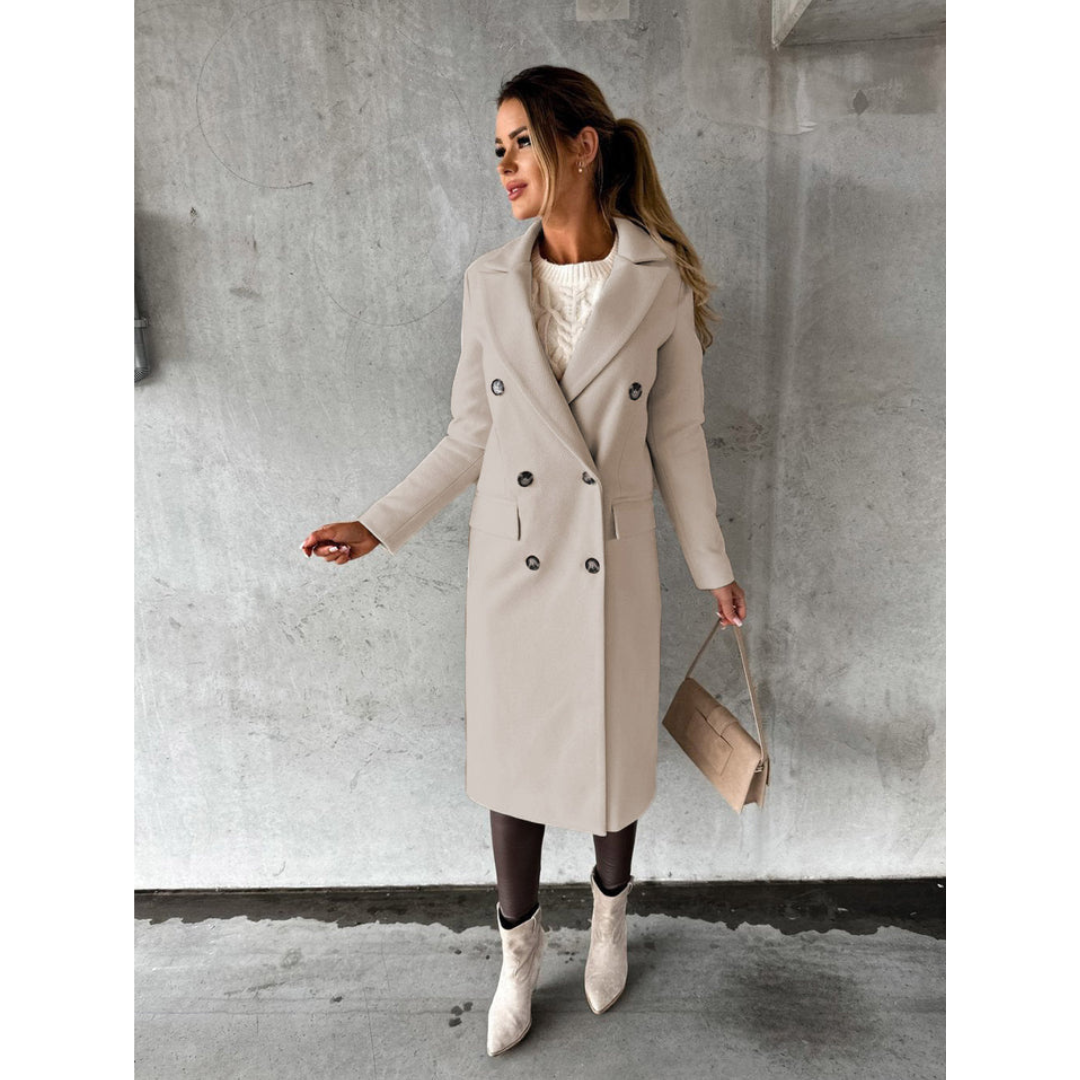 Nadinea | Damen Warme Trench Mantel | Lange